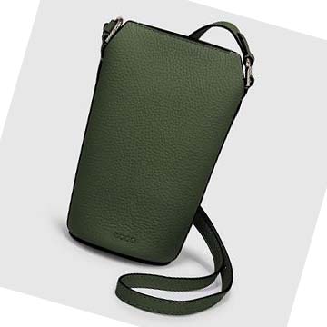 Women's Ecco Textureblock Pot Shoulder Bags Green | SG 391SGL